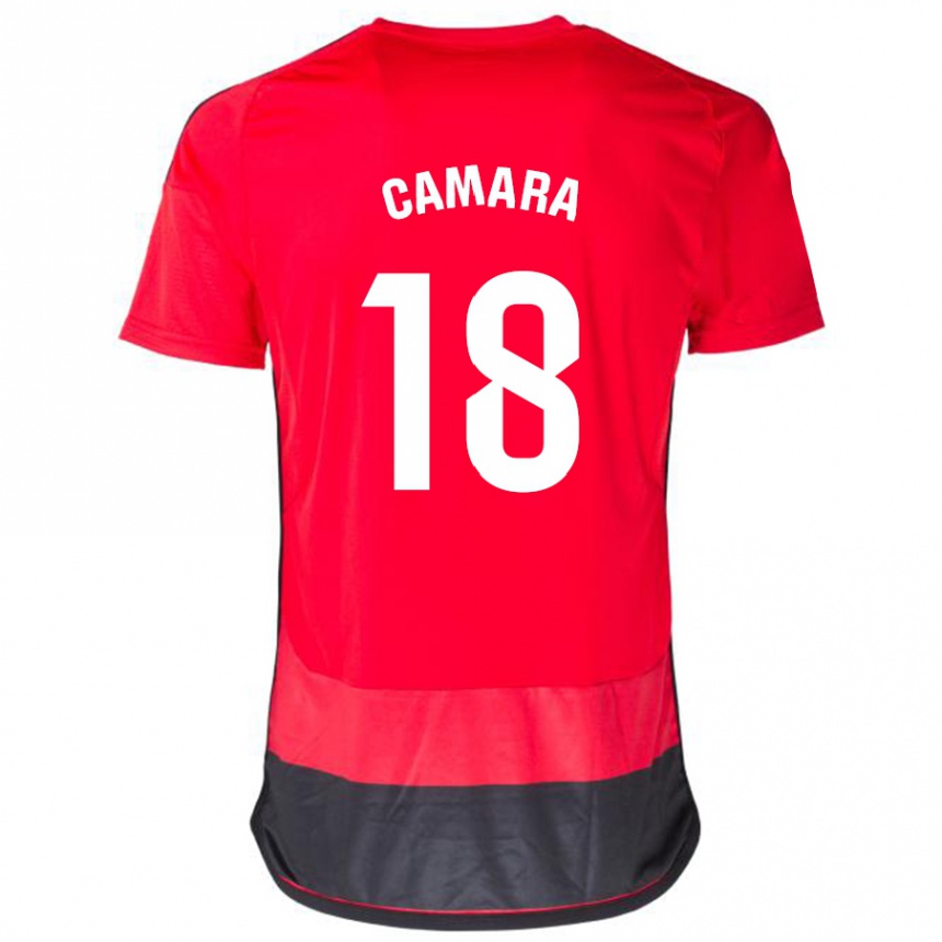 Mujer Fútbol Camiseta Aaron Cámara #18 Negro Rojo 1ª Equipación 2023/24 Perú