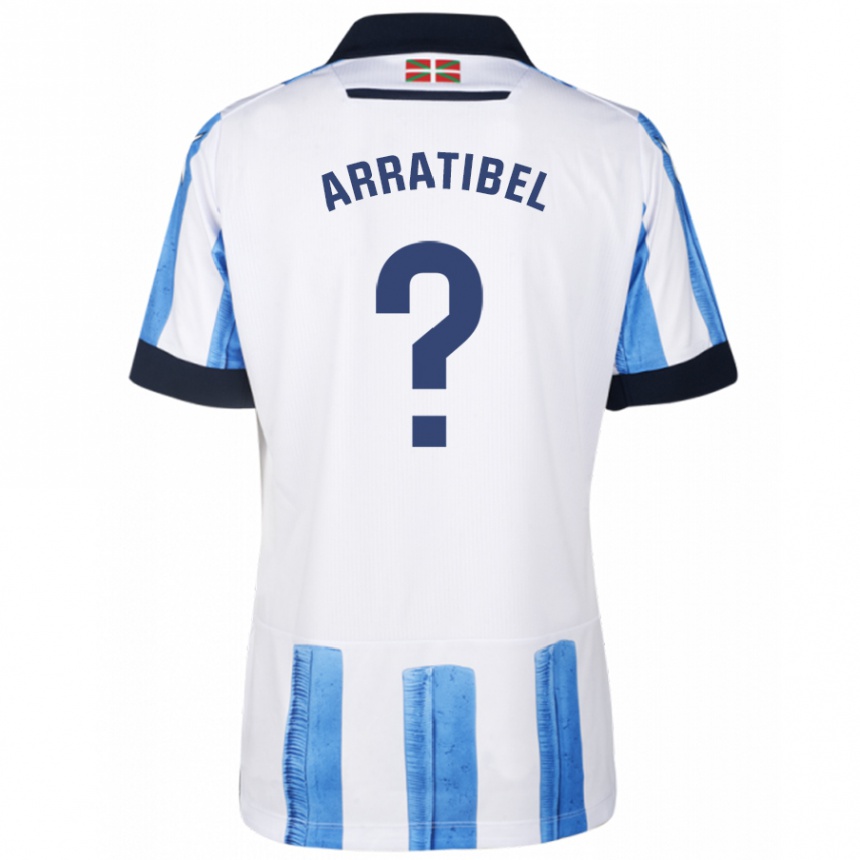 Mujer Fútbol Camiseta Beñat Arratibel #0 Azul Blanco 1ª Equipación 2023/24 Perú