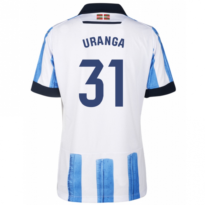 Mujer Fútbol Camiseta Haizea Uranga Agirre #31 Azul Blanco 1ª Equipación 2023/24 Perú