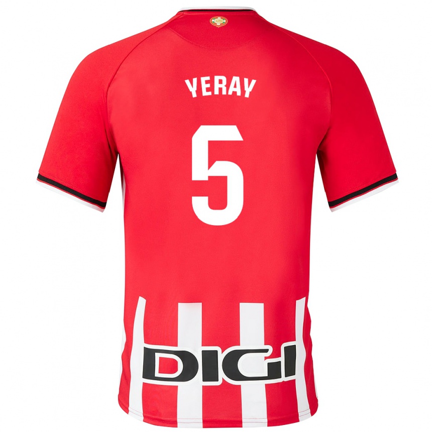 Mujer Fútbol Camiseta Yeray Álvarez #5 Rojo 1ª Equipación 2023/24 Perú