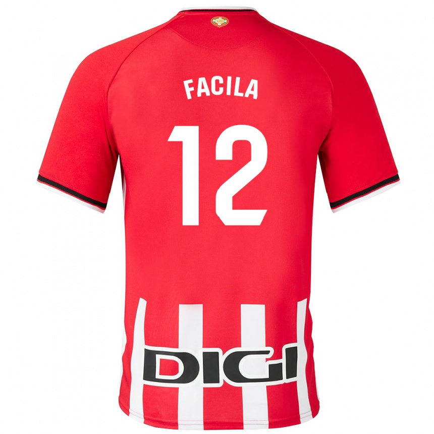 Mujer Fútbol Camiseta Garazi Facila #12 Rojo 1ª Equipación 2023/24 Perú