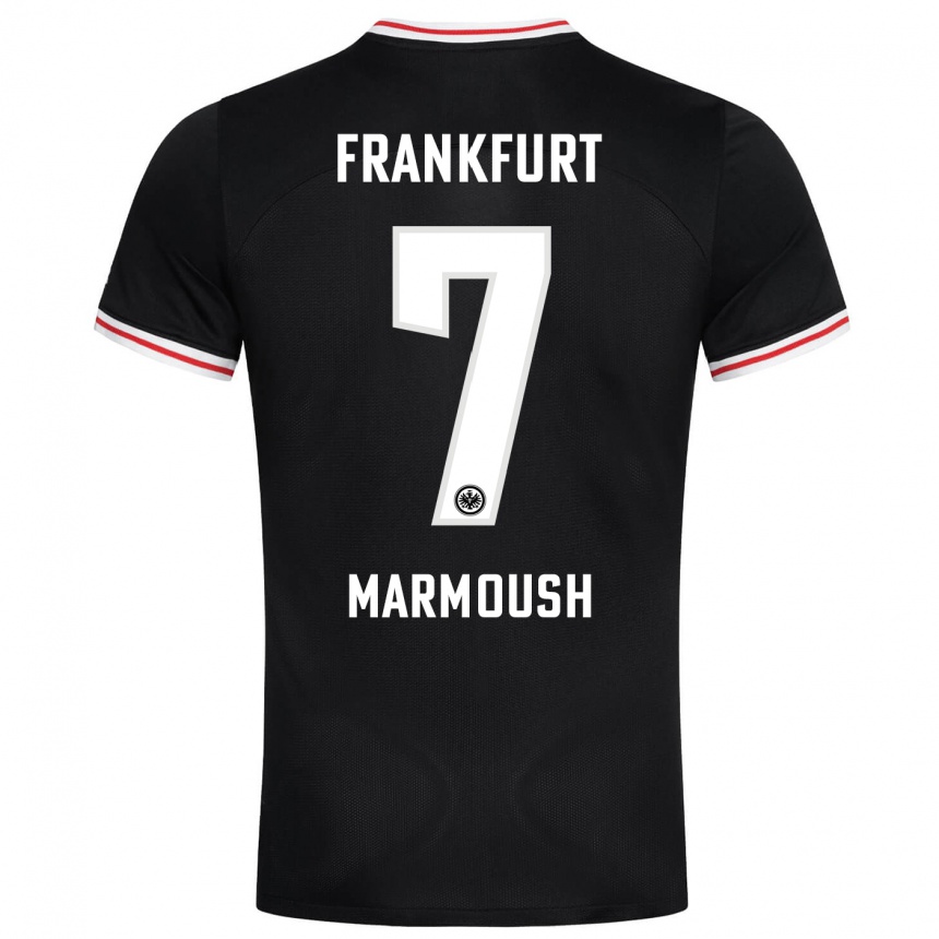 Mujer Fútbol Camiseta Omar Marmoush #7 Negro 2ª Equipación 2023/24 Perú