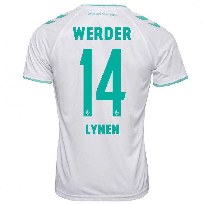 Mujer Fútbol Camiseta Senne Lynen #14 Blanco 2ª Equipación 2023/24 Perú