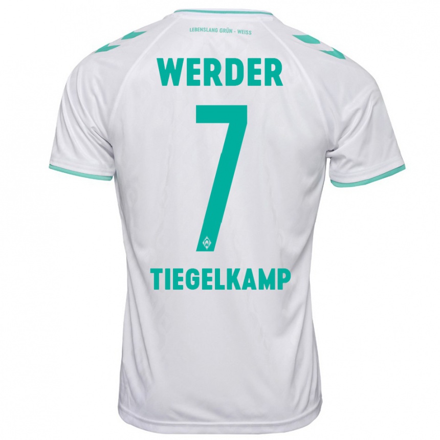 Mujer Fútbol Camiseta Maximilian Tiegelkamp #7 Blanco 2ª Equipación 2023/24 Perú