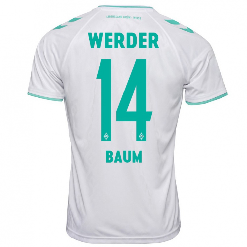 Mujer Fútbol Camiseta Lennart Baum #14 Blanco 2ª Equipación 2023/24 Perú