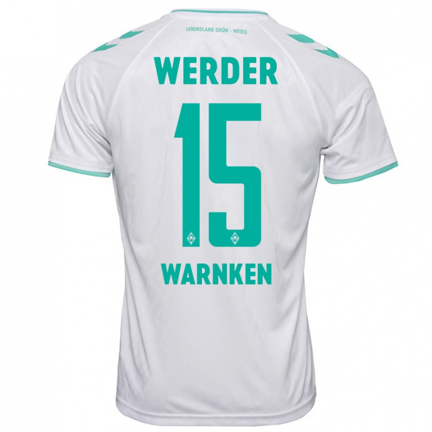 Mujer Fútbol Camiseta Jannes Warnken #15 Blanco 2ª Equipación 2023/24 Perú