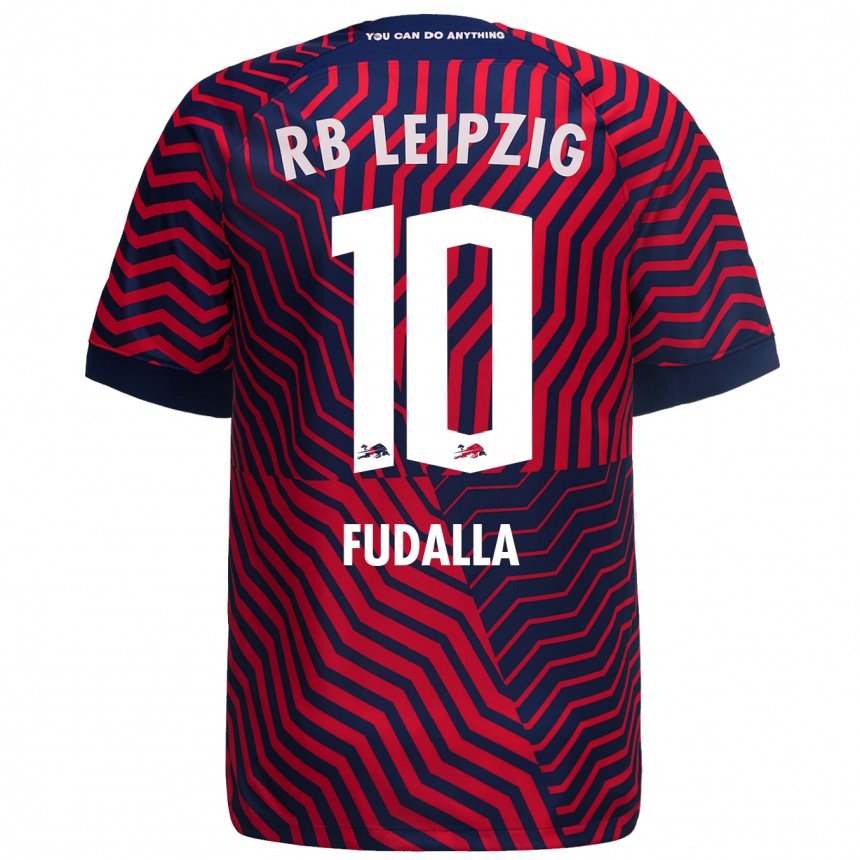 Mujer Fútbol Camiseta Vanessa Fudalla #10 Azul Rojo 2ª Equipación 2023/24 Perú