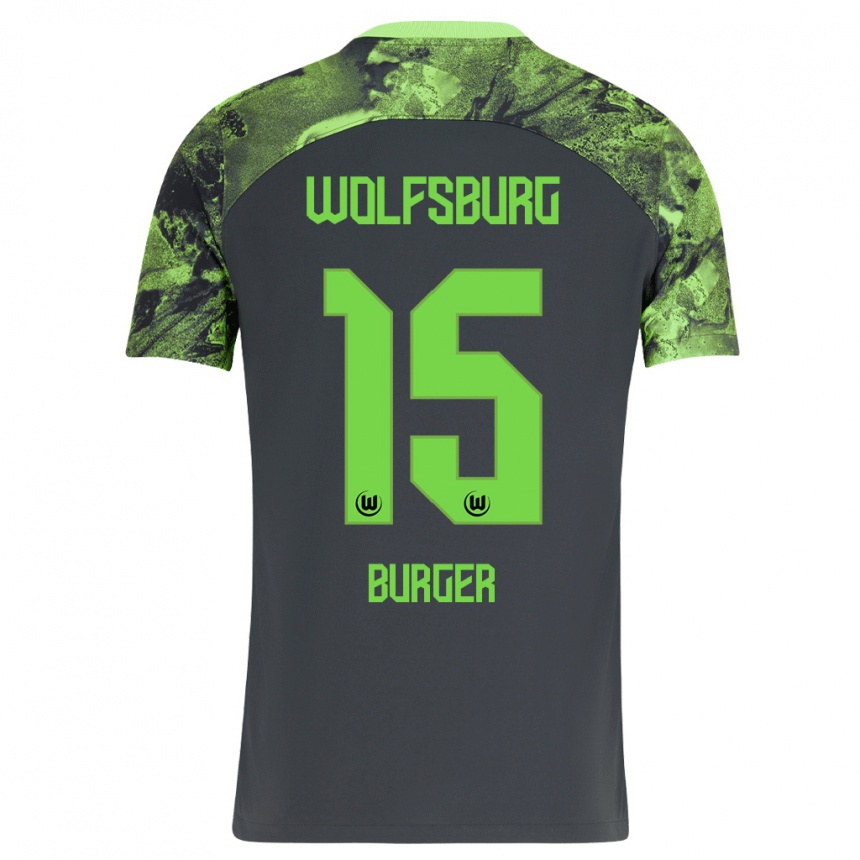 Mujer Fútbol Camiseta Jan Bürger #15 Gris Oscuro 2ª Equipación 2023/24 Perú