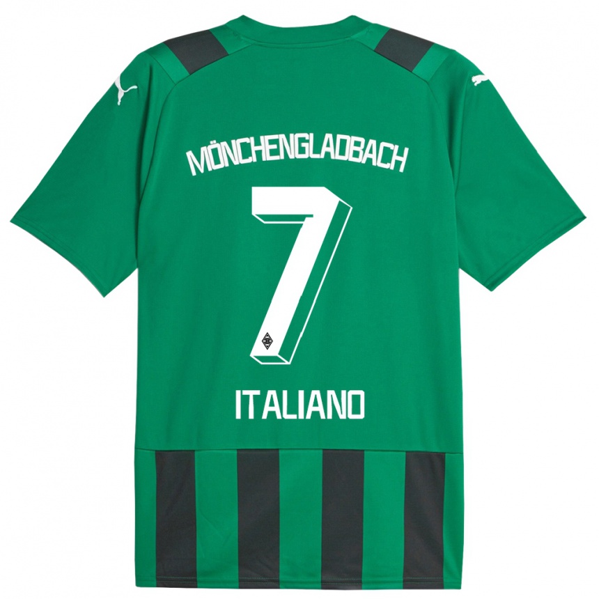 Mujer Fútbol Camiseta Jacob Italiano #7 Verde Negro 2ª Equipación 2023/24 Perú