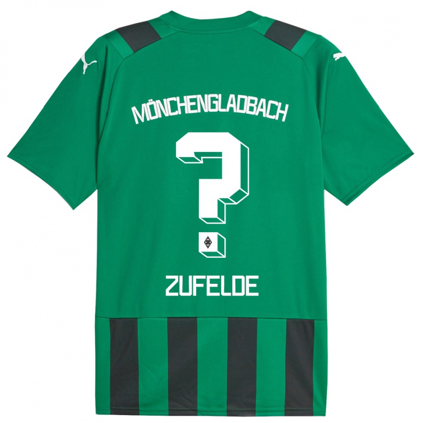 Mujer Fútbol Camiseta Isaac Zufelde #0 Verde Negro 2ª Equipación 2023/24 Perú