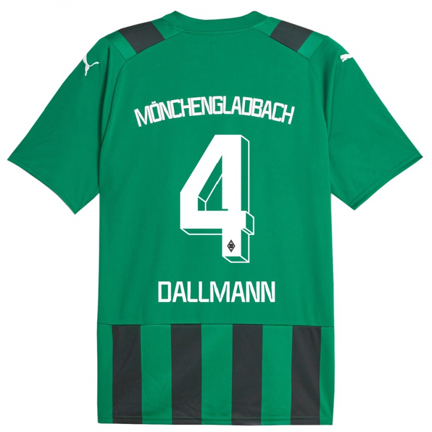 Mujer Fútbol Camiseta Pauline Dallmann #4 Verde Negro 2ª Equipación 2023/24 Perú