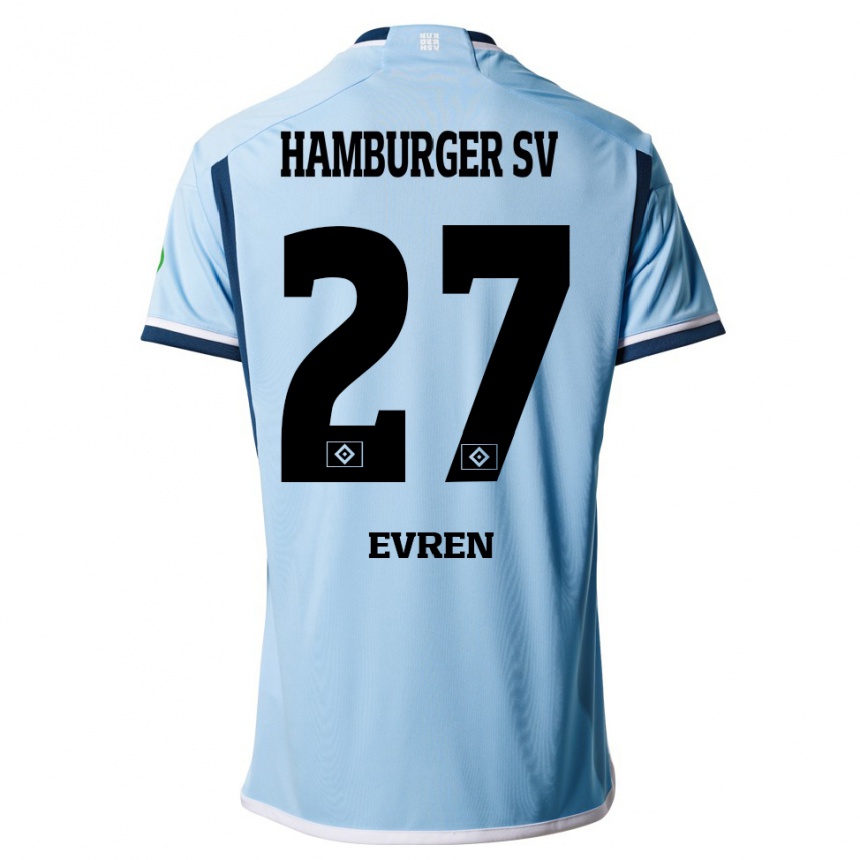 Mujer Fútbol Camiseta Batuhan Evren #27 Azul 2ª Equipación 2023/24 Perú