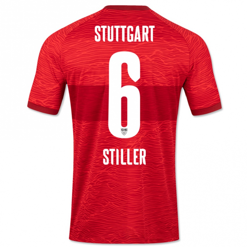 Mujer Fútbol Camiseta Angelo Stiller #6 Rojo 2ª Equipación 2023/24 Perú