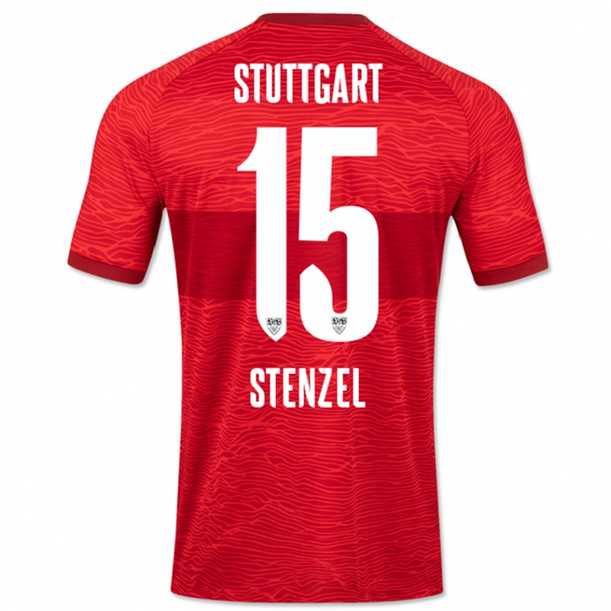 Mujer Fútbol Camiseta Pascal Stenzel #15 Rojo 2ª Equipación 2023/24 Perú