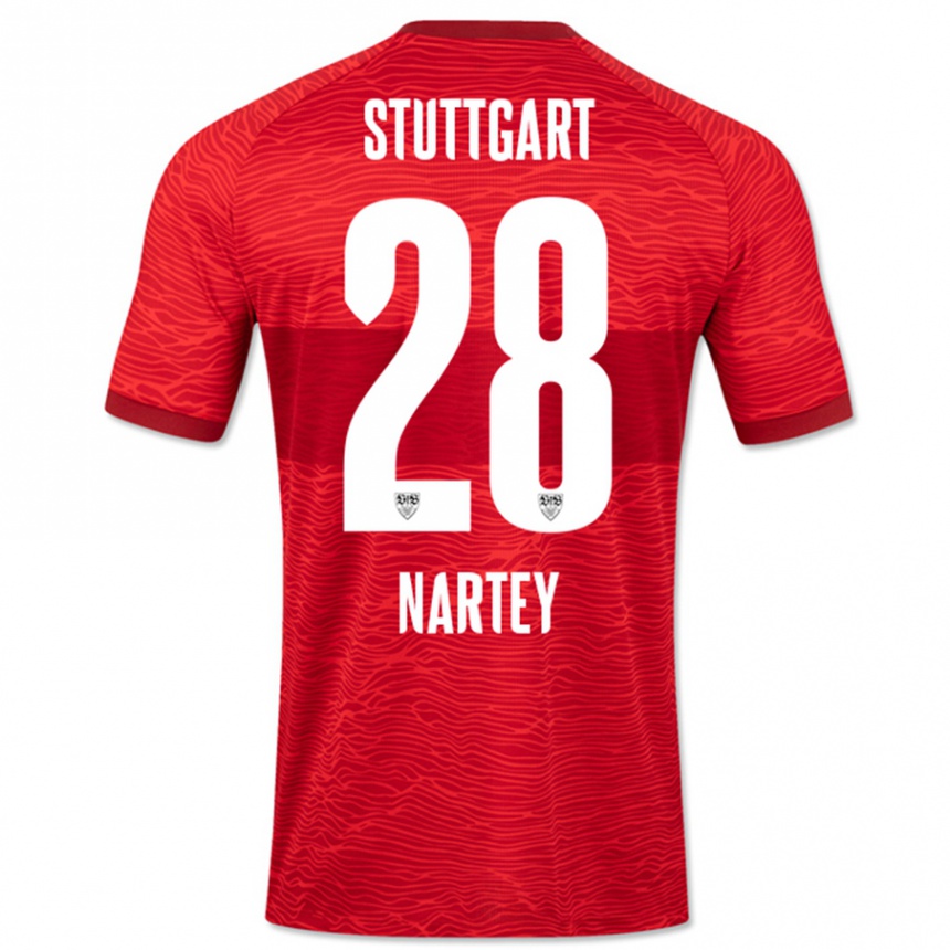 Mujer Fútbol Camiseta Nikolas Nartey #28 Rojo 2ª Equipación 2023/24 Perú