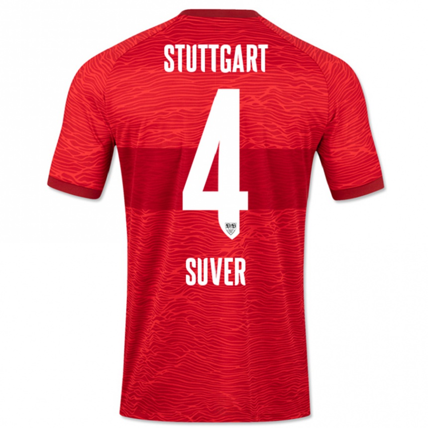 Mujer Fútbol Camiseta Jakov Suver #4 Rojo 2ª Equipación 2023/24 Perú