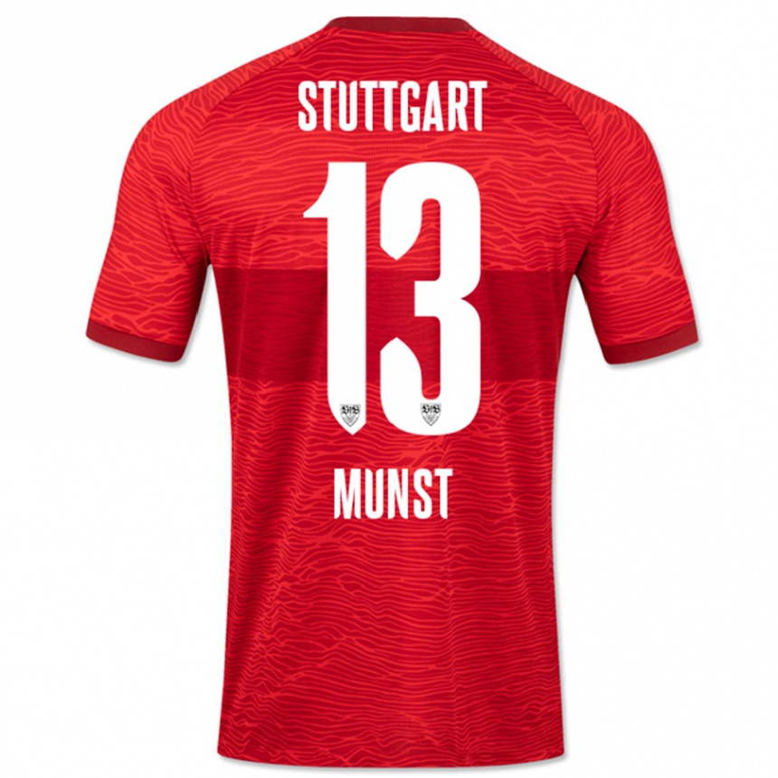 Mujer Fútbol Camiseta Leonhard Münst #13 Rojo 2ª Equipación 2023/24 Perú