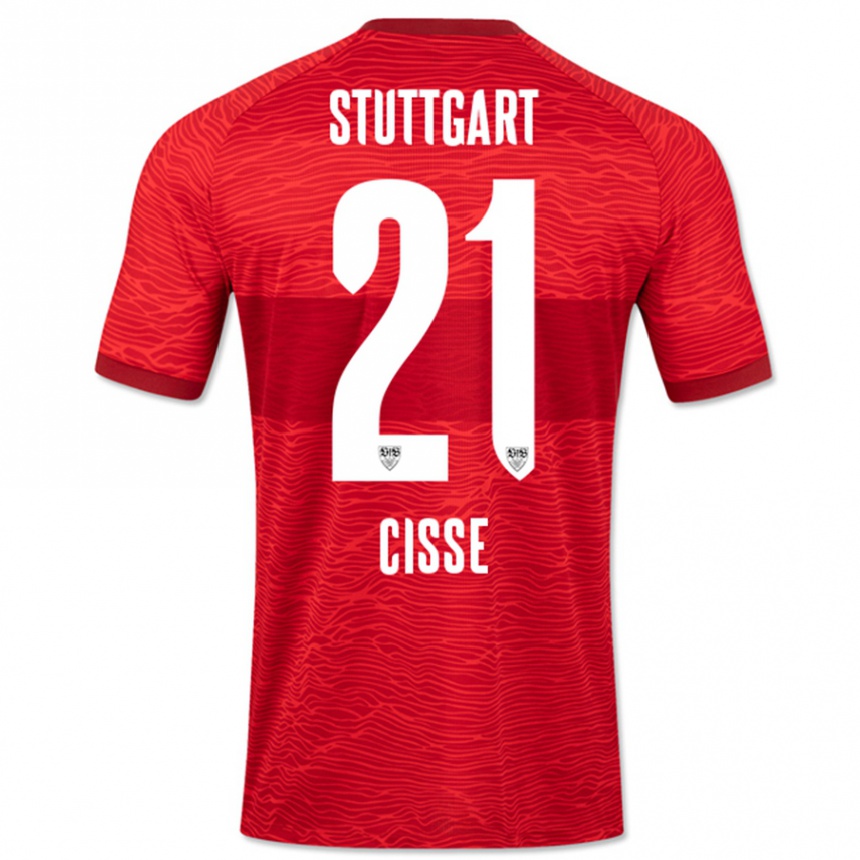 Mujer Fútbol Camiseta Moussa Cissé #21 Rojo 2ª Equipación 2023/24 Perú