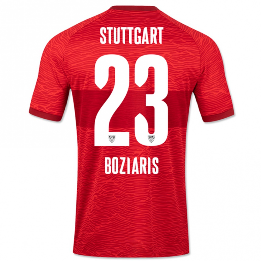 Mujer Fútbol Camiseta Giannis Boziaris #23 Rojo 2ª Equipación 2023/24 Perú