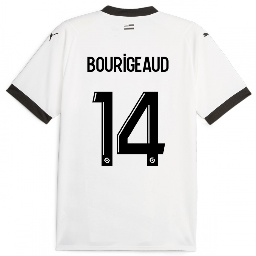 Mujer Fútbol Camiseta Benjamin Bourigeaud #14 Blanco 2ª Equipación 2023/24 Perú