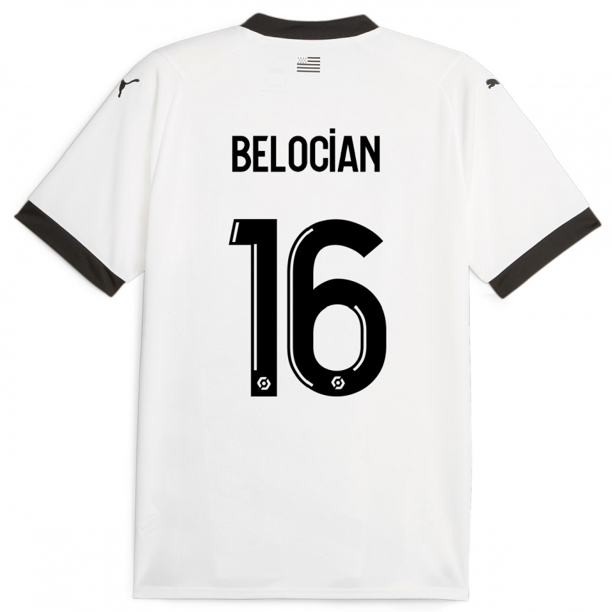 Mujer Fútbol Camiseta Jeanuël Belocian #16 Blanco 2ª Equipación 2023/24 Perú