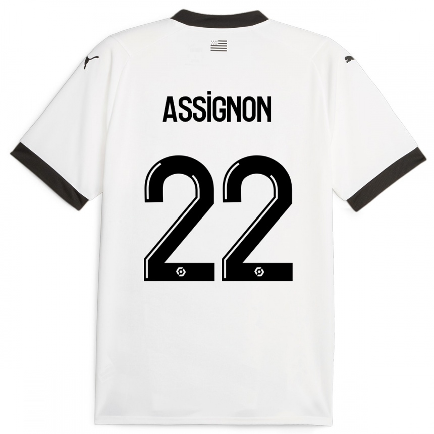 Mujer Fútbol Camiseta Lorenz Assignon #22 Blanco 2ª Equipación 2023/24 Perú