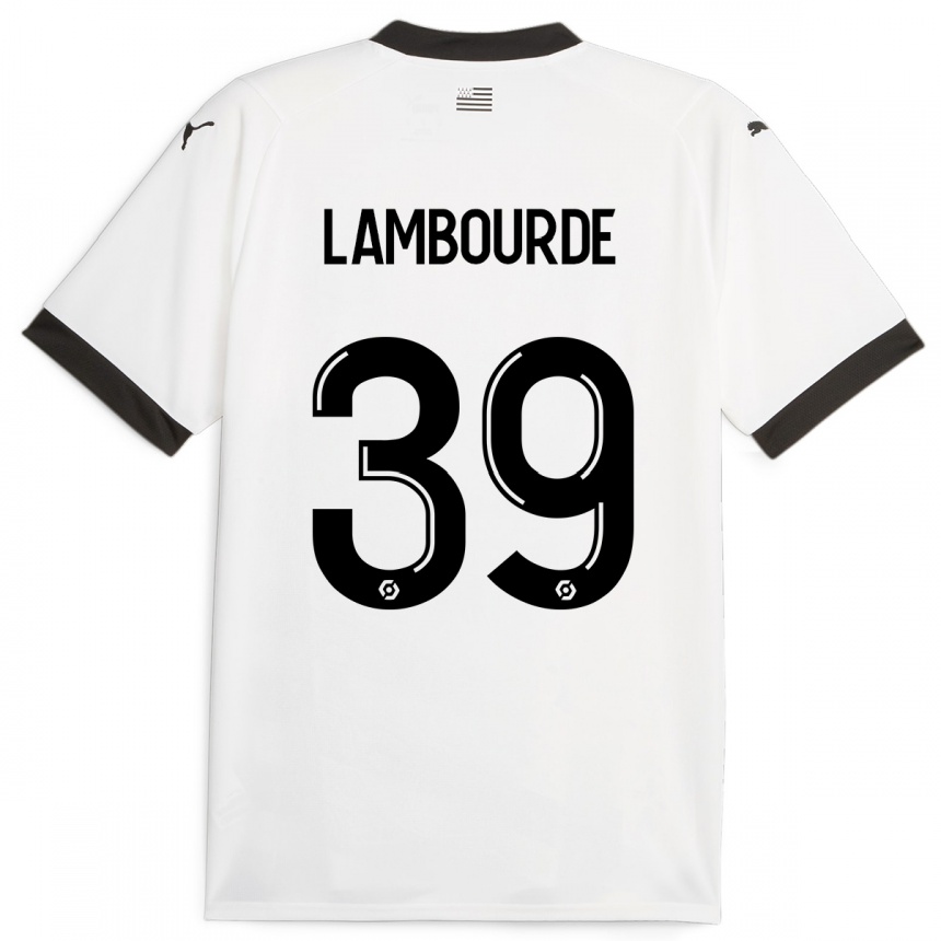 Mujer Fútbol Camiseta Mathis Lambourde #39 Blanco 2ª Equipación 2023/24 Perú