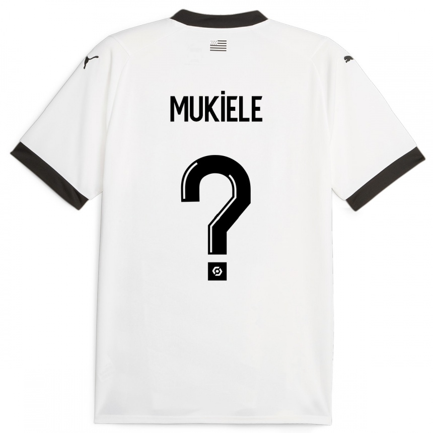 Mujer Fútbol Camiseta Nordan Mukiele #0 Blanco 2ª Equipación 2023/24 Perú