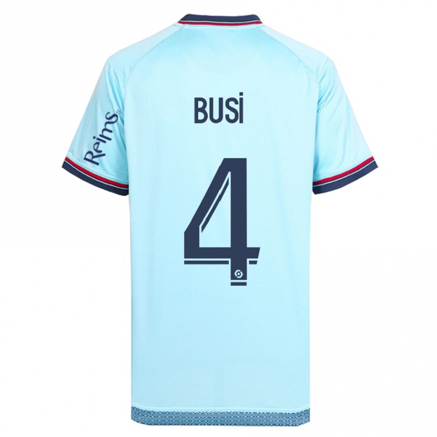 Mujer Fútbol Camiseta Maxime Busi #4 Cielo Azul 2ª Equipación 2023/24 Perú