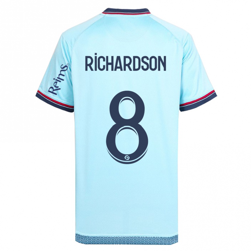 Mujer Fútbol Camiseta Amir Richardson #8 Cielo Azul 2ª Equipación 2023/24 Perú