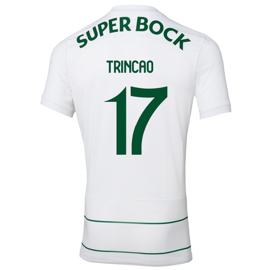 Mujer Fútbol Camiseta Trincão #17 Blanco 2ª Equipación 2023/24 Perú