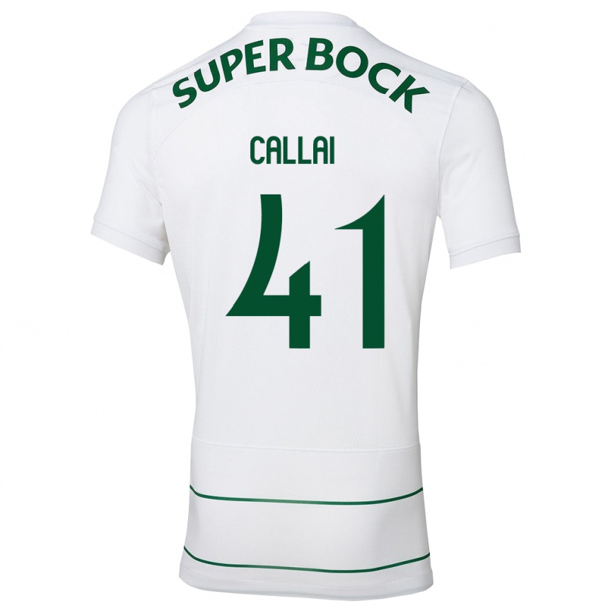 Mujer Fútbol Camiseta Diego Callai #41 Blanco 2ª Equipación 2023/24 Perú