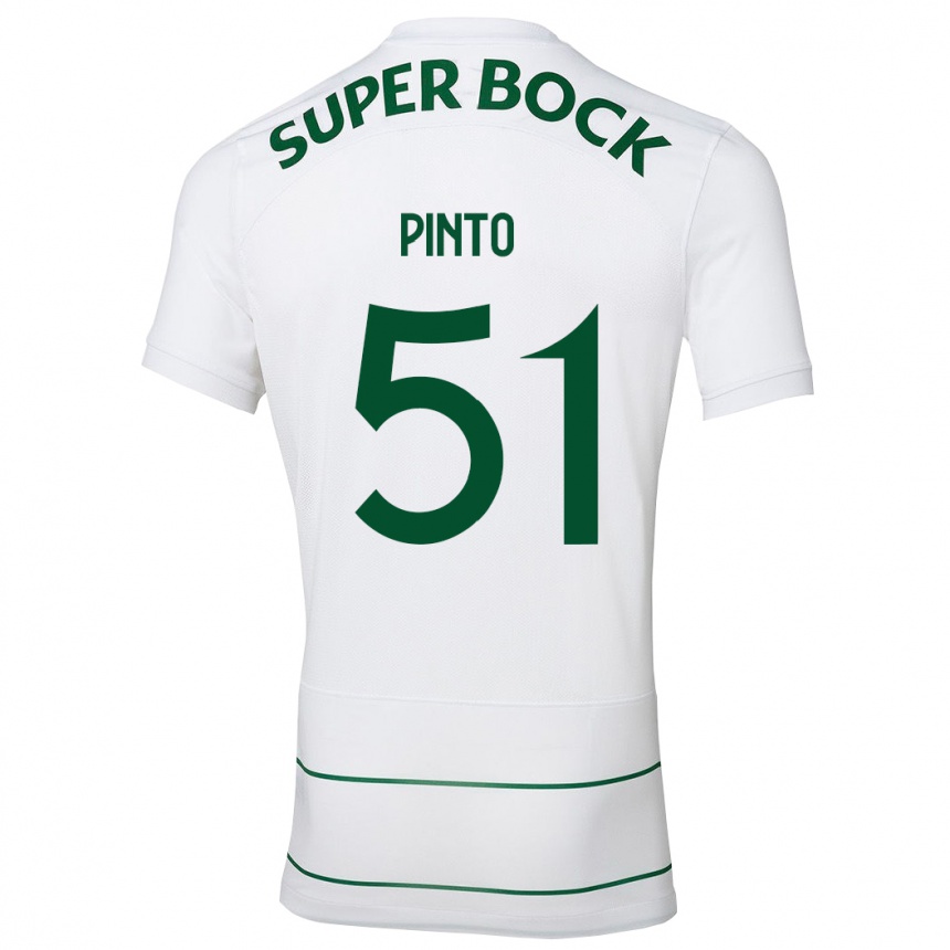 Mujer Fútbol Camiseta Diogo Pinto #51 Blanco 2ª Equipación 2023/24 Perú