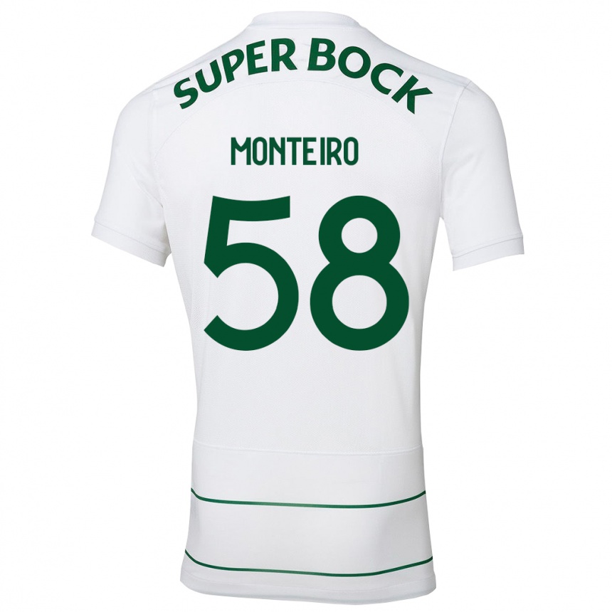 Mujer Fútbol Camiseta David Monteiro #58 Blanco 2ª Equipación 2023/24 Perú