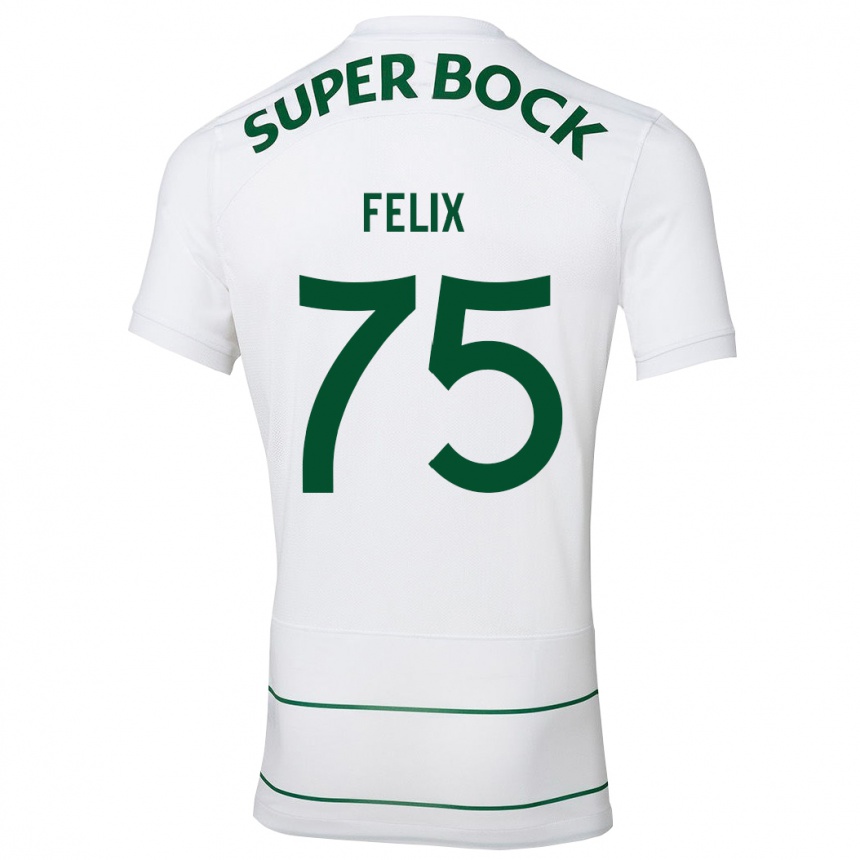 Mujer Fútbol Camiseta Vando Félix #75 Blanco 2ª Equipación 2023/24 Perú