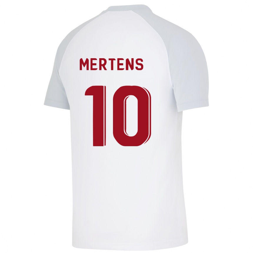 Mujer Fútbol Camiseta Dries Mertens #10 Blanco 2ª Equipación 2023/24 Perú