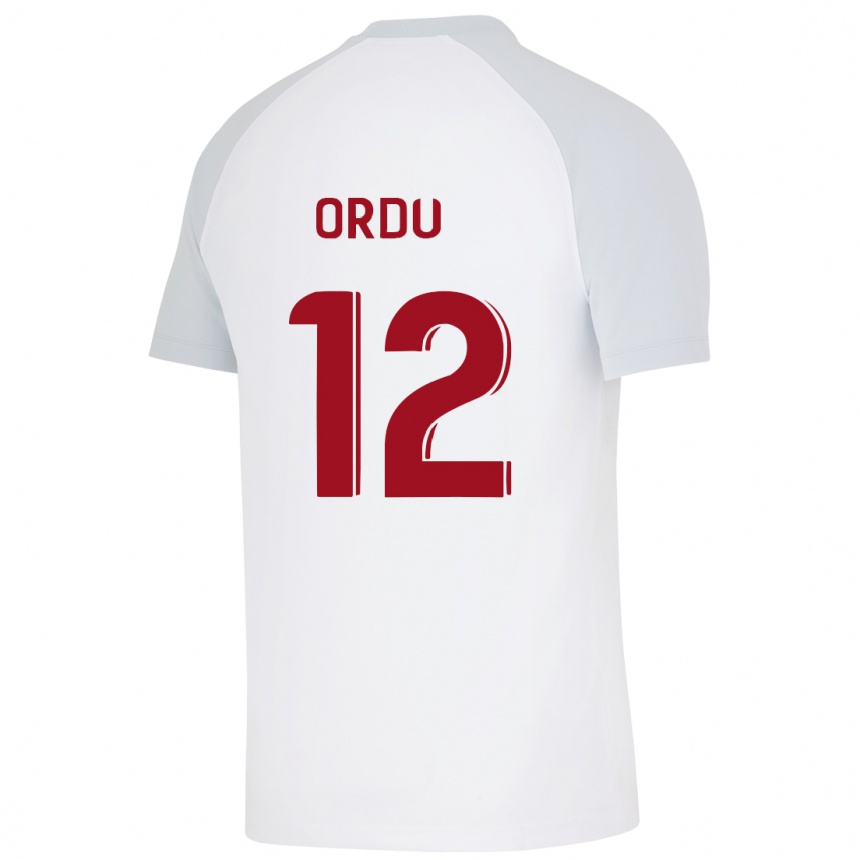 Mujer Fútbol Camiseta Atakan Ordu #12 Blanco 2ª Equipación 2023/24 Perú