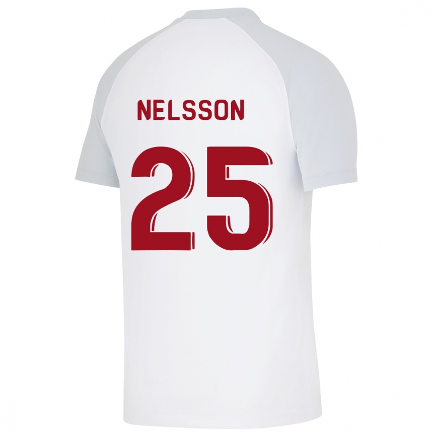 Mujer Fútbol Camiseta Victor Nelsson #25 Blanco 2ª Equipación 2023/24 Perú