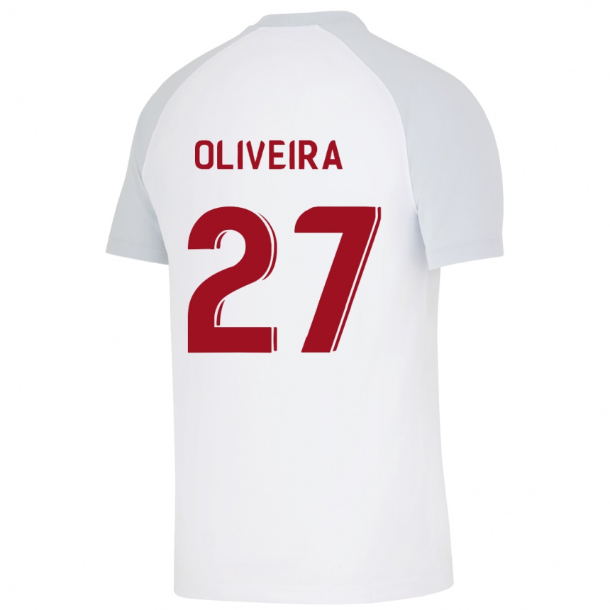 Mujer Fútbol Camiseta Sérgio Oliveira #27 Blanco 2ª Equipación 2023/24 Perú