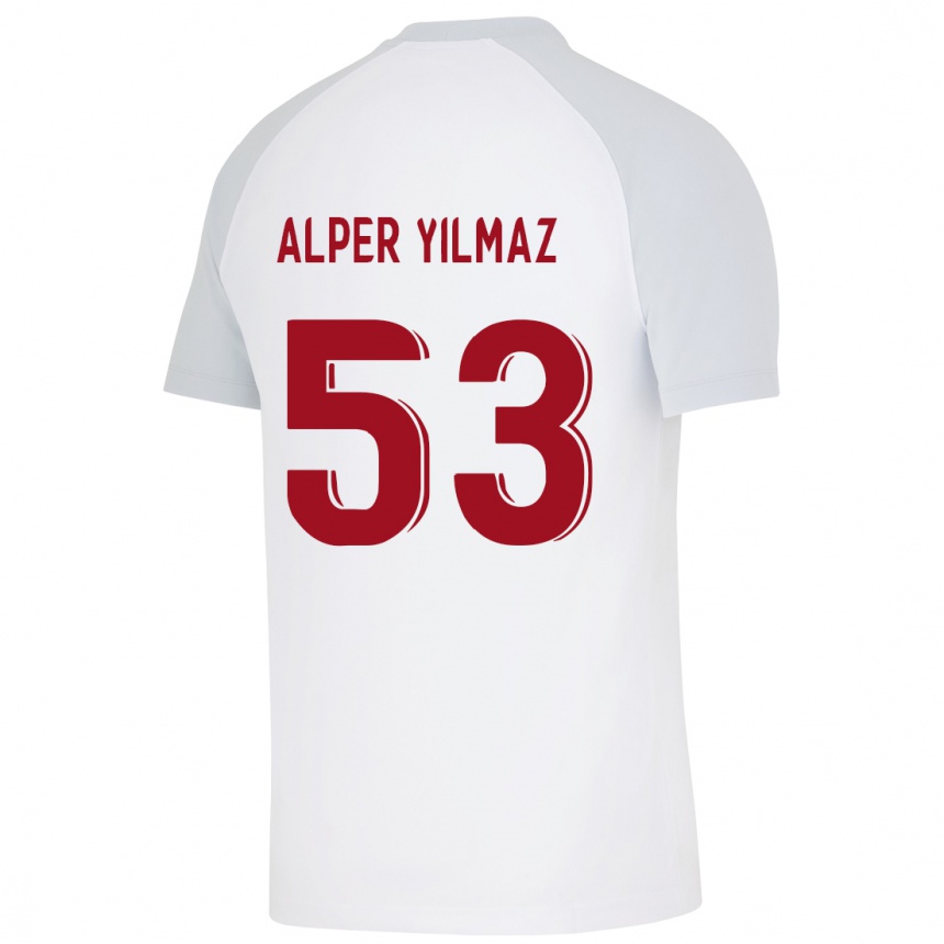 Mujer Fútbol Camiseta Barış Alper Yılmaz #53 Blanco 2ª Equipación 2023/24 Perú