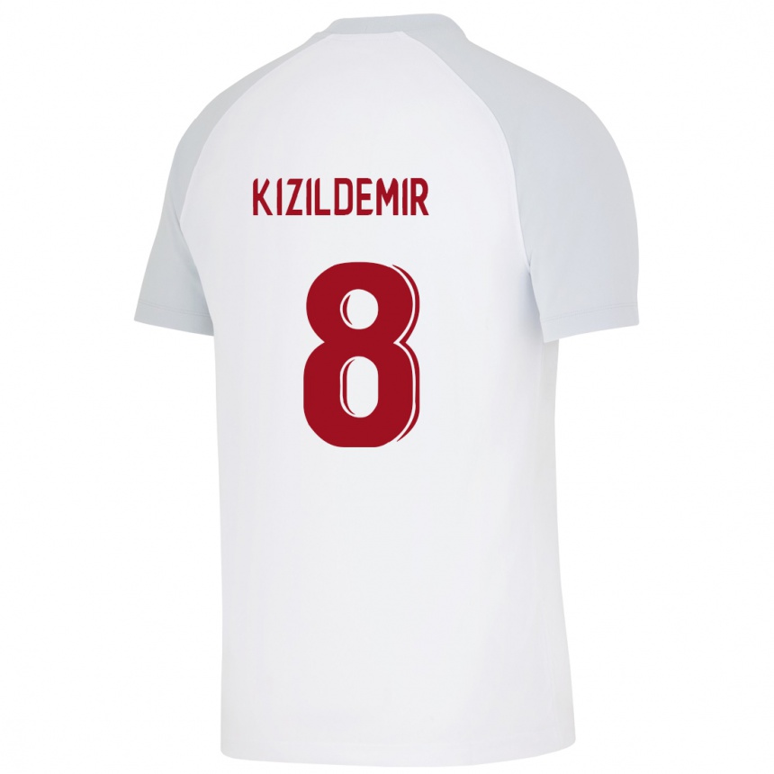 Mujer Fútbol Camiseta Berk Kizildemir #8 Blanco 2ª Equipación 2023/24 Perú