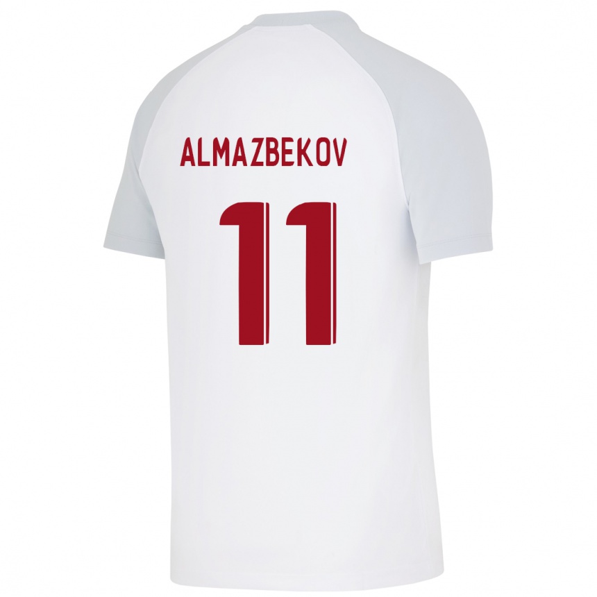 Mujer Fútbol Camiseta Beknaz Almazbekov #11 Blanco 2ª Equipación 2023/24 Perú