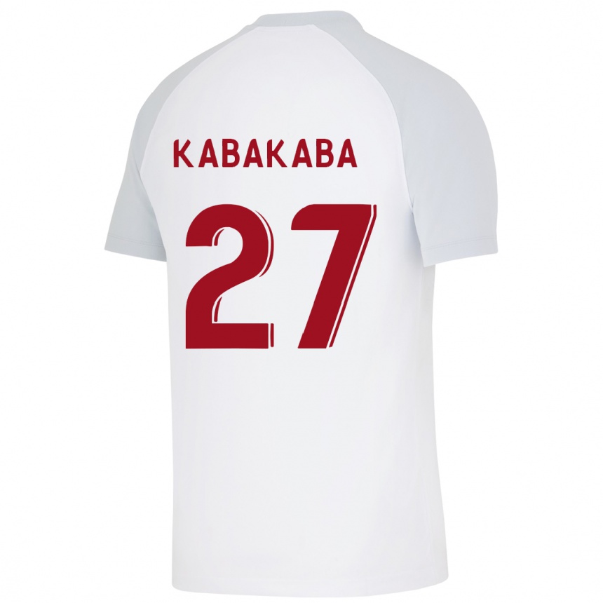 Mujer Fútbol Camiseta Naomie Kabakaba #27 Blanco 2ª Equipación 2023/24 Perú