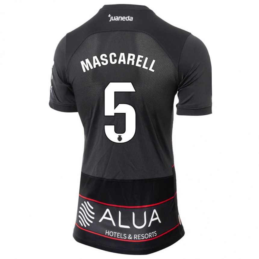 Mujer Fútbol Camiseta Omar Mascarell #5 Negro 2ª Equipación 2023/24 Perú