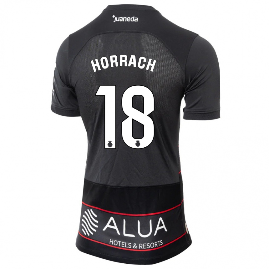 Mujer Fútbol Camiseta Barto Horrach #18 Negro 2ª Equipación 2023/24 Perú