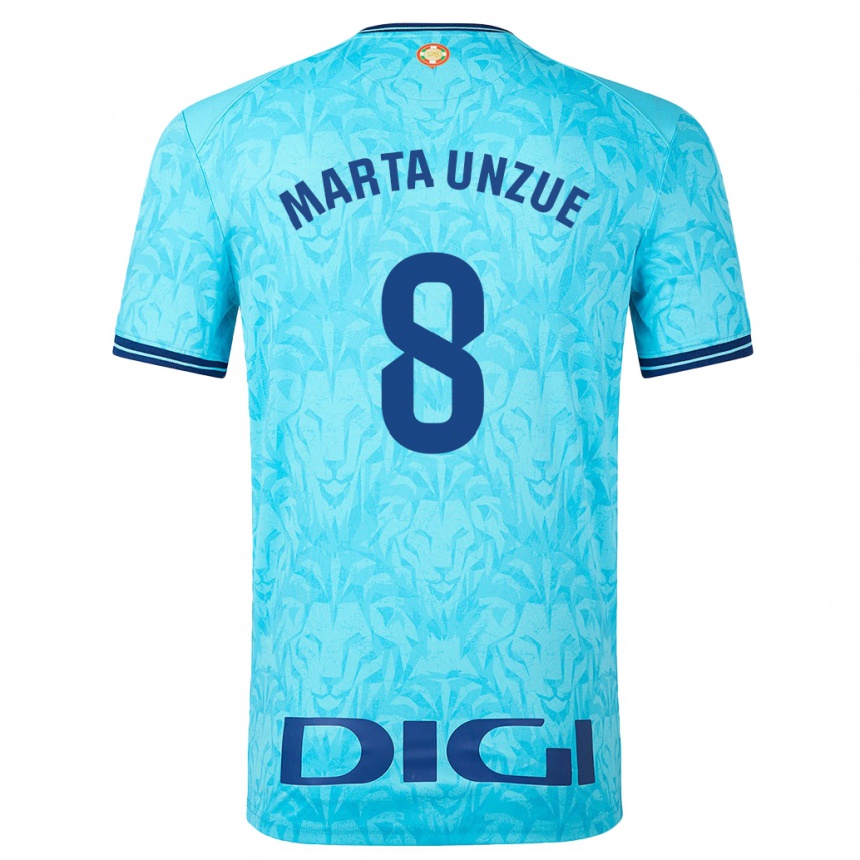 Mujer Fútbol Camiseta Marta Unzué Urdániz #8 Cielo Azul 2ª Equipación 2023/24 Perú