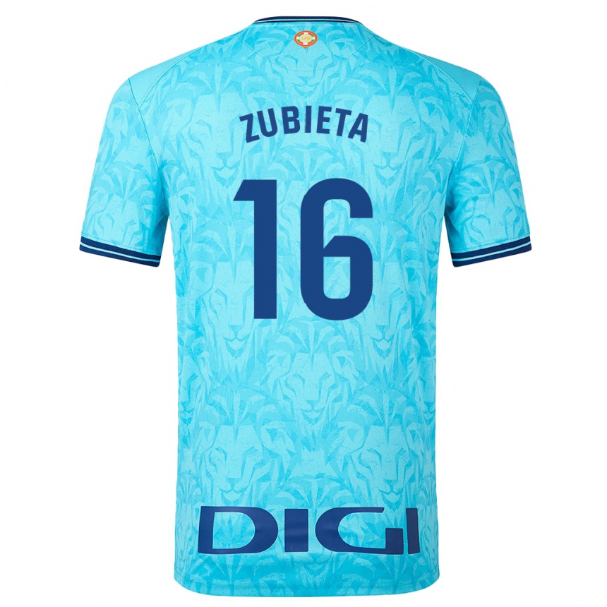 Mujer Fútbol Camiseta Maite Zubieta Arambarri #16 Cielo Azul 2ª Equipación 2023/24 Perú