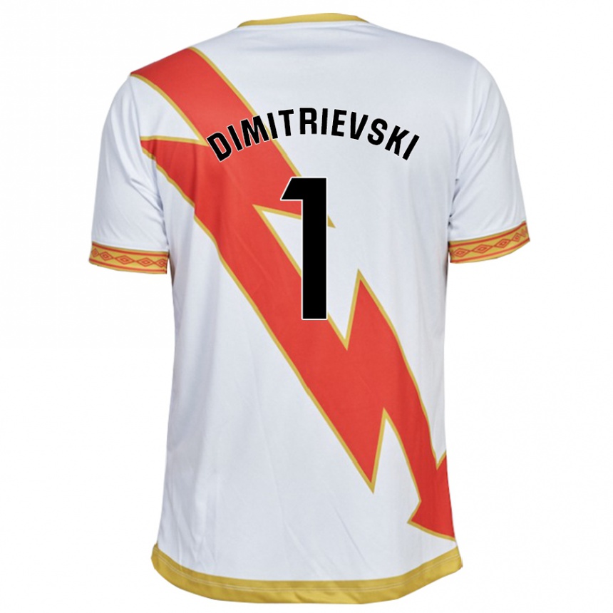 Niño Fútbol Camiseta Stole Dimitrievski #1 Blanco 1ª Equipación 2023/24 Perú