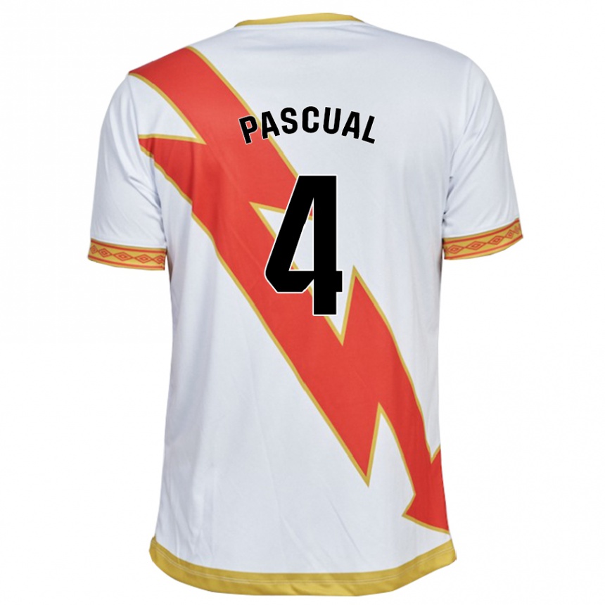 Niño Fútbol Camiseta Martín Pascual #4 Blanco 1ª Equipación 2023/24 Perú