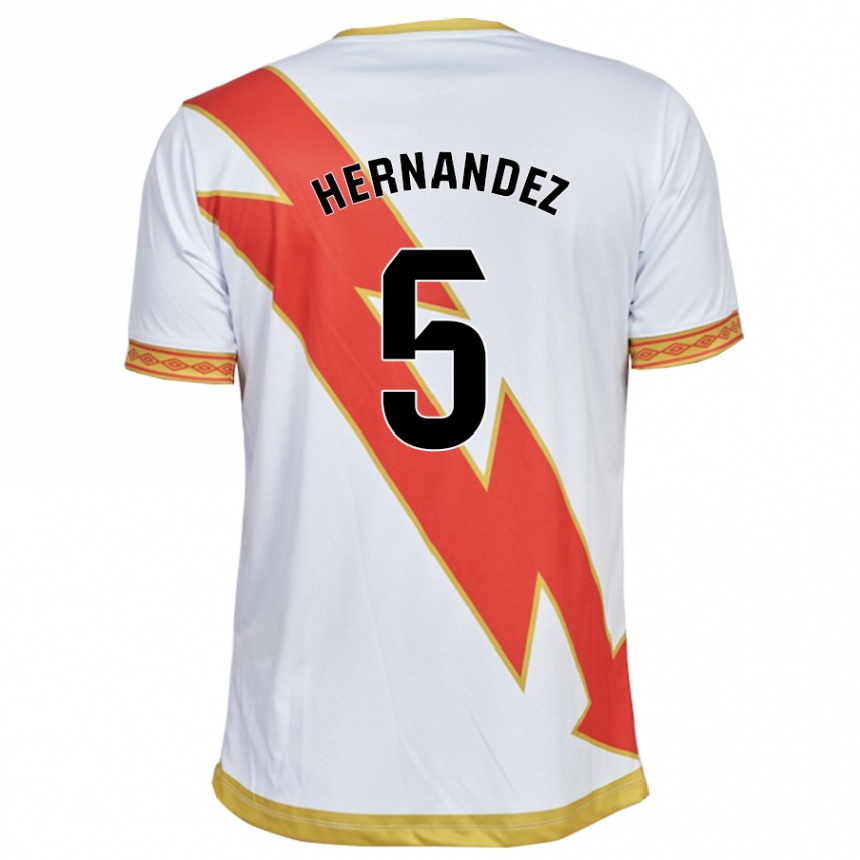 Niño Fútbol Camiseta Aridane Hernández #5 Blanco 1ª Equipación 2023/24 Perú